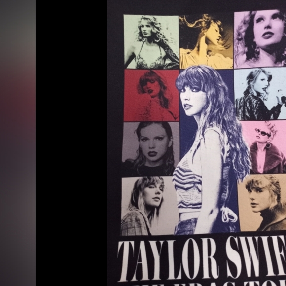 Taylor Swift Eras Tour Merch Lightweight Swifty Tote Bag In Black - Picture 2 of 3